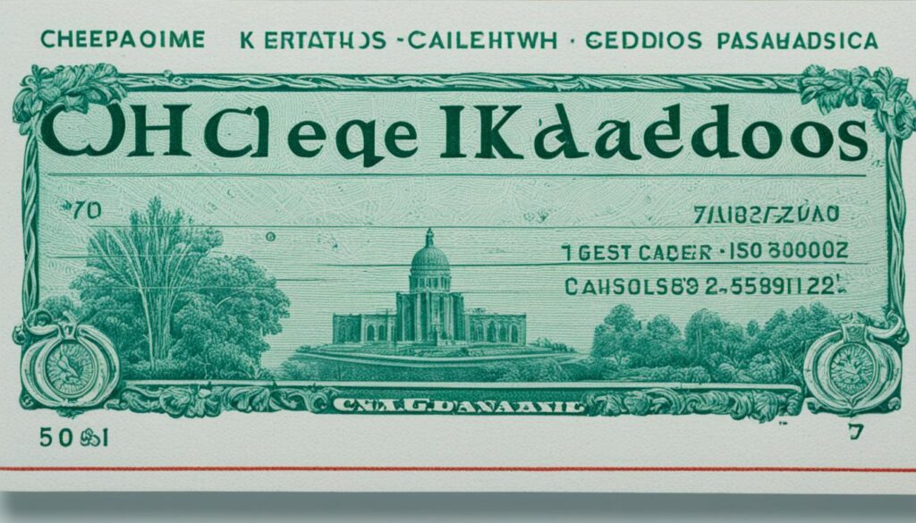 chèque Kadeos