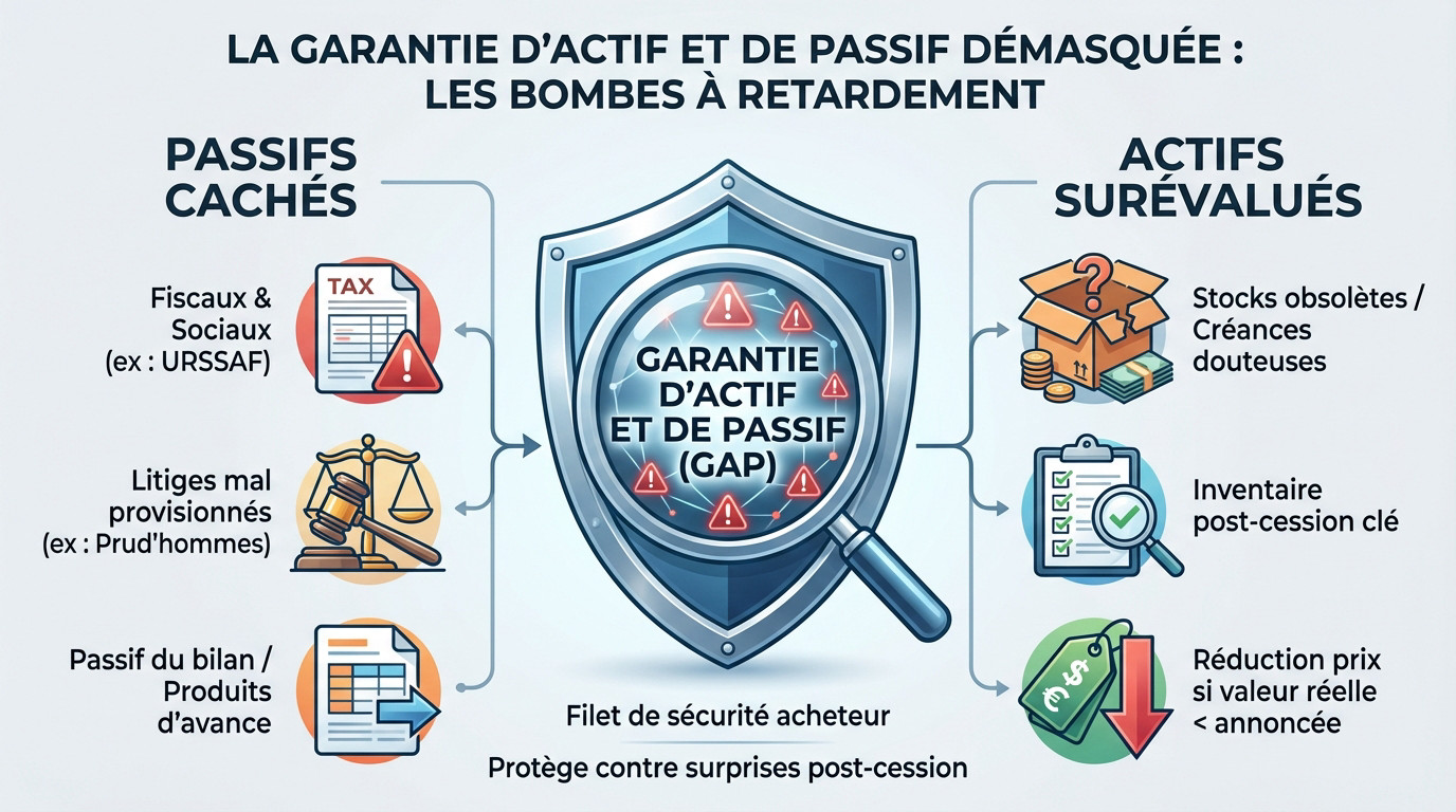 Illustration des pièges de la garantie d'actif et de passif lors d'une cession d'entreprise