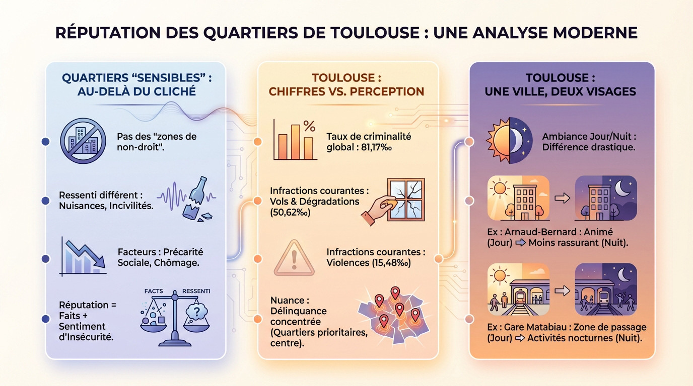 Analyse de la réputation et de l'ambiance des quartiers de Toulouse